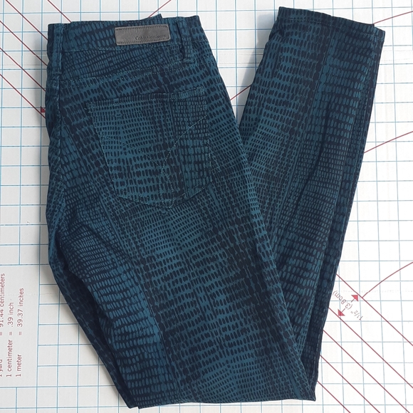 Calvin Klein Jeans Animal Print Skinny Jean Aqua